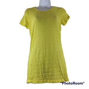 BKE Buckle Yellow Burnout Short Sleeve Tee Size Medium
